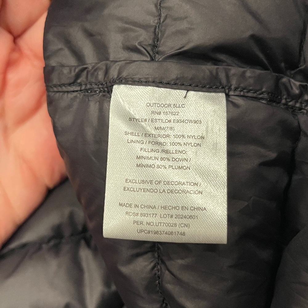 NWOT Eddie Bauer Boy Girl black Packable puffer storm repel 650 fill Medium 7/8 - Picture 10 of 16